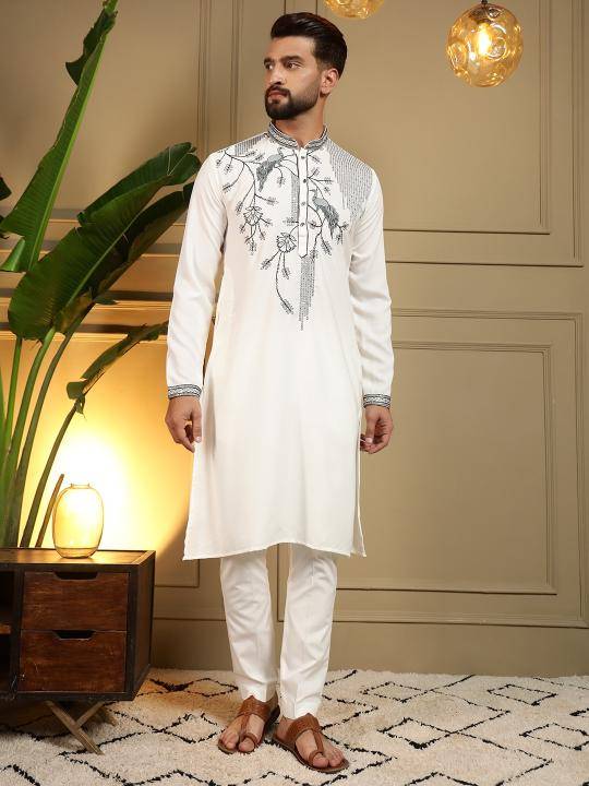 Mens Kurta Pyjama D 123 Viscose Silk Mens fashion in Mumbai